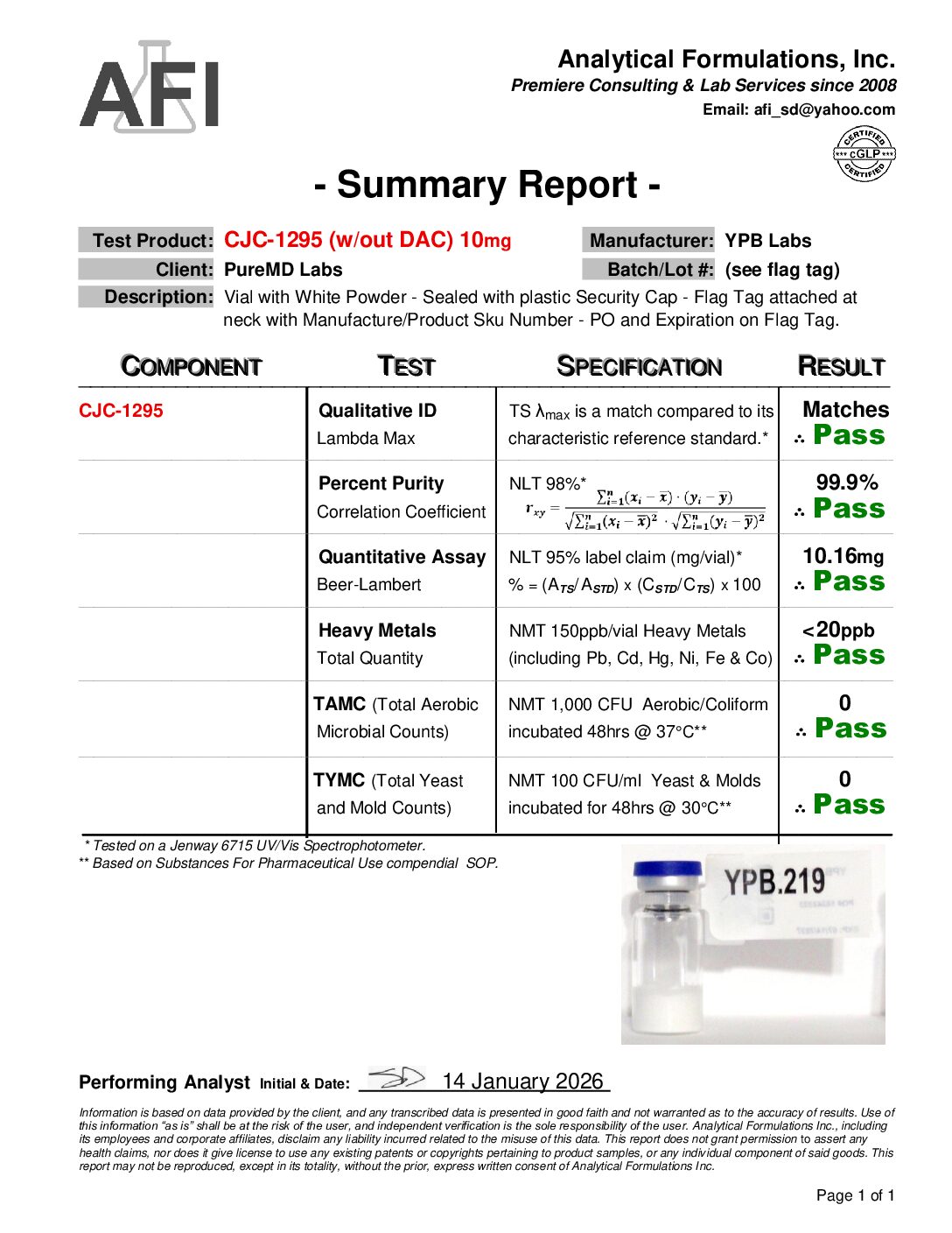CJC-1295 Without DAC (10mg) - Image 3
