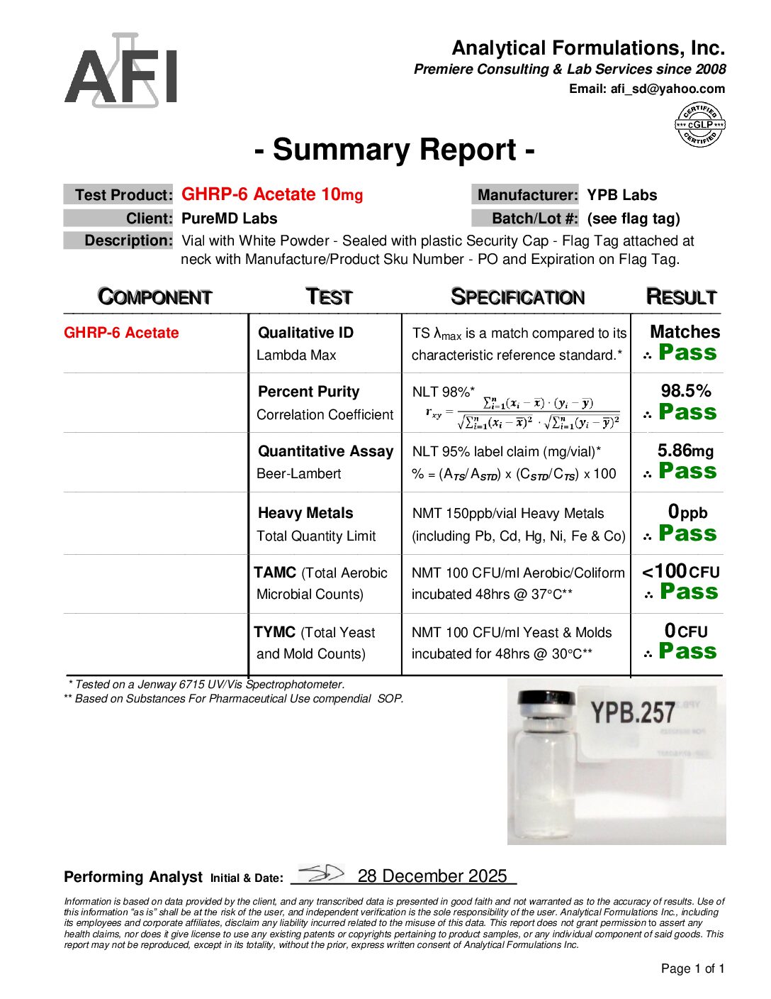 GHRP-6 (10mg) - Image 3